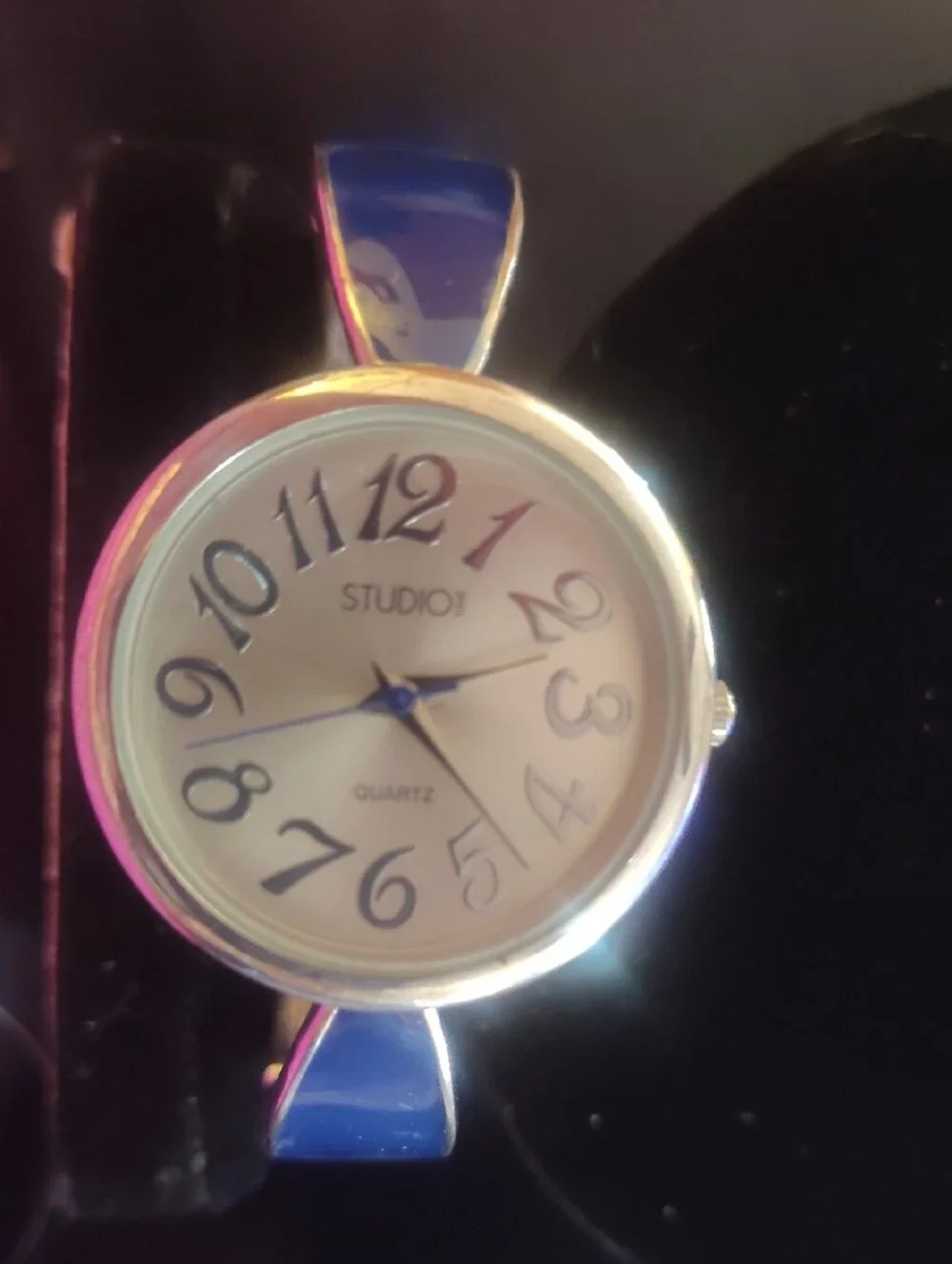 Silver Tone Women's Bracelet Watch Studio Cuff